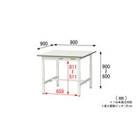 【車上渡し】山金工業 ワークテーブル150 軽量作業台 耐荷重150kg 高さ調整 SUPA-990-WW 1台（直送品）