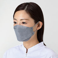 リーブル　立体型(ダイヤモンド型) サージカルマスク グレー 個包装　No2875-G 1箱（40枚入）