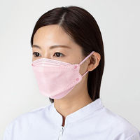 リーブル　立体型(ダイヤモンド型)　サージカルマスク ピンク 個包装　No2875-P 1箱（40枚入）