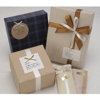 包む 包装紙 チェック ネイビー TH034 1セット(5枚)（直送品）