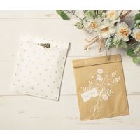 包む 平袋 フラワーブーケ 2色×5枚入 ホワイト&クラフト TU019 1セット(10個)