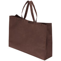 サンナップ　ボタンどめ不織布ライトバッグ横タイプ　中A3横　幅450×高さ320×マチ幅110ｍｍ　1袋（10枚入）【不織布手提げ袋】（わけあり品）