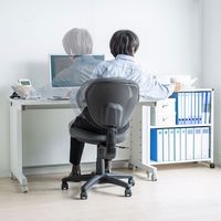 サンワサプライ オフィスチェア(グレー)SNC-T162GY 1脚 背もたれロッキング・スイング機能 ウレタン布張り事務椅子 ナイロンキャスター（直送品）