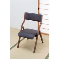 ファミリー・ライフ フォールディングチェア ダークブラウン 0402720 1セット(2脚入)（直送品）