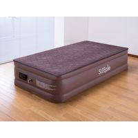 ファミリー・ライフ 置くだけ簡単 電動エアーベッド専用敷パッド シングル ブラウン 0403620 1枚（直送品）