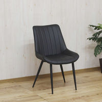 【軒先渡し】後藤家具物産 シンプルダイニングチェアー ブラック DC-RTY-BK 1セット(2脚入)（直送品）