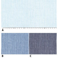 コスモテキスタイル デニム調Wガーゼ ストライプ ブルー 巾約108cm 5mカット AP25501-2B-5M 1セット(5m切売カット)（直送品）