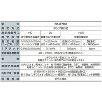 理研計器 ポータブルガスモニター オイルタンカー用 HC/O2/H2S 通常仕様（警報OFF） RX-8700 1個 64-9698-23（直送品）
