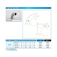 コスモ・テック NW40 90°エルボ NW40EL 1個 63-1930-31（直送品）