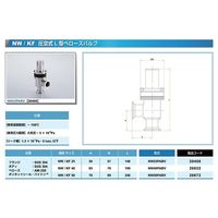 コスモ・テック NW40 圧空式L型ベローズバルブ NW40PABV 1個 63-1932-43（直送品）
