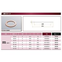 コスモ・テック ICF253 ガスケット 無酸素銅 5枚入 ICF253GCU 1個(5枚) 63-1933-54（直送品）