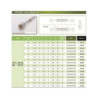 コスモ・テック VCR めす1/2 フレキシブルチューブ L=1000 FVCR1/2FXT1000 1個 63-1937-48（直送品）
