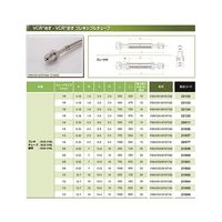 コスモ・テック VCR めす・おす3/8 フレキ L=750 FMVCR3/8FXT750 1個 63-1937-91（直送品）