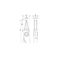 ワイ・エム・ティ ERGOプライヤー フラットノーズ ID-E6011 1個 63-2741-99（直送品）