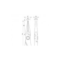 ワイ・エム・ティ ERGOプライヤー スナイプノーズ(ロング) ID-E6023 1個 63-2742-02（直送品）