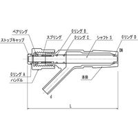 旭製作所 フラッシュ弁 部品 PTFEシャフト 3960-PTSF 1個 63-6538-71（直送品）