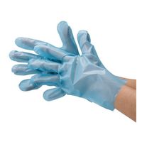 川西工業 ポリエチレン手袋 外エンボス エコノミー 100枚入 ブルー SS 2018 1パック(100枚) 63-7944-17（直送品）