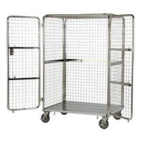 テックサス メッシュ式ステンレスロールボックスパレット（セキュリティータイプ） MMS-5E 1台 64-0785-48（直送品）