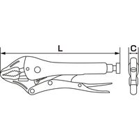 ジーネット ハンドプライヤ カーブ カッタ付 GS211224A 1個 64-3265-73（直送品）