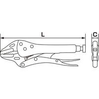 ジーネット ハンドプライヤ ストレート GS212232A 1個 64-3265-77（直送品）