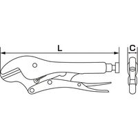 ジーネット ハンドプライヤ ピンチオフ GS213194A 1個 64-3265-78（直送品）