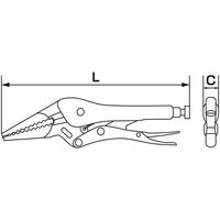 ジーネット ハンドプライヤ ロングノーズ カッタ付 GS221170A 1個 64-3265-79（直送品）