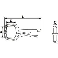 ジーネット ハンドプライヤ C型 スイベルパット付 GS231176A 1個 64-3265-81（直送品）