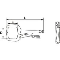 ジーネット ハンドプライヤ C型 標準 GS232275A 1個 64-3265-84（直送品）
