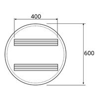 日本緑十字社 道路標識(構内用) 駐車禁止 道路316(AL) 反射タイプ アルミ製 133650 1枚 63-4165-11（直送品）