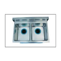 maruzen 二槽シンク900×450×800(ホース付) BS2-094 1台 61-3243-09（直送品）