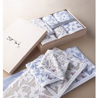 【ギフト包装】スタイレム瀧定大阪　はなしずか　バス・フェイスタオルセット（木箱入）　22-0139-076　1個（直送品）