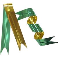 アイ・ジー・オー IGOツイストタイ　Vカット・タイ　12ｍｍ×15ｃｍ　金／緑 PGGR-V-1215 1袋（500本入り）（直送品）