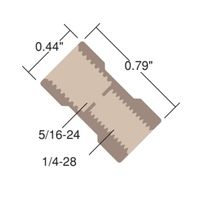 IDEX PEEK アダプター、 1/4ー28メス to 5/16ー24メス P-135 1個 64-3955-42（直送品）