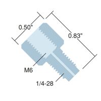 IDEX アダプター M6 Female to 1/4ー28 Male P-670 1個 64-3956-05（直送品）