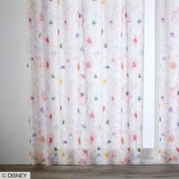 スミノエ DISNEY セミオーダー レースカーテン ミッキー アロマ 1500×1190mm ローズ １セット(2枚入)（直送品）