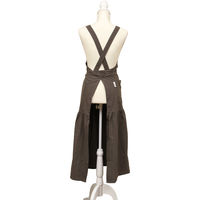 不二貿易 サーケル ロングドレスエプロン CHARCOAL 17648 1セット(1枚×6)