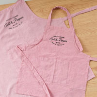 お手伝いエプロン Salt&Pepper ピンク 71955 1箱（6枚入） 不二貿易（直送品）