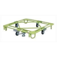 サカエ 自在移動回転台車(フロアストッパー付) RBー4RG 1台（直送品）