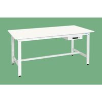 軽量作業台(KHタイプ/均等耐荷重350kg/抗菌・抗ウイルスポリエステル天板/H800mm/固定式/キャビネット付) KHー70AVPW（直送品）