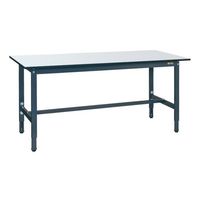 サカエ 軽量高さ調整作業台(TKSタイプ/均等耐荷重200kg/ポリエステル天板/H740~940mm/固定式) TKSー126PD 1台（直送品）