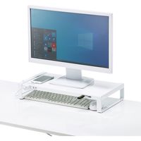 サンワサプライ 電源タップ+USBハブ付き机上ラック(W500) MR-LC204WN 1台（直送品）