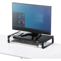 サンワサプライ 電源タップ+USBハブ付き机上ラック(W500) MR-LC204BKN 1台（直送品）