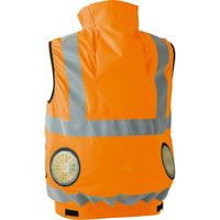 中国産業 9002COVER WORKWZ・ハイビス安全EFベスト蛍光オレンジレッドM 9002-141-M 1枚（直送品）