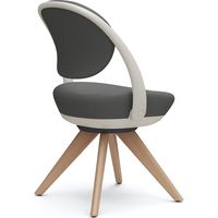 オカムラ パラベル スタンダードタイプ 木４本脚ナチュラル ライトグレージュボディ グレー（ツイル） 8CBAYL FKY2 1脚（直送品）