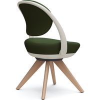 オカムラ パラベル スタンダードタイプ 木４本脚ナチュラル ライトグレージュボディ ダークグリーン（ツイル） 8CBAYL FKY5 1脚（直送品）