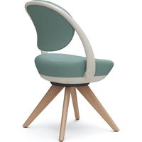 オカムラ パラベル スタンダードタイプ 木４本脚ナチュラル ライトグレージュボディ セージ（ツイル） 8CBAYL FKY6 1脚（直送品）