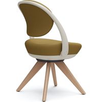 オカムラ パラベル スタンダードタイプ 木４本脚ナチュラル ライトグレージュボディ イエローグリーン（ツイル） 8CBAYL FKY9 1脚（直送品）