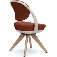 オカムラ パラベル スタンダードタイプ 木４本脚ナチュラル ライトグレージュボディ テラコッタ（ツイル） 8CBAYL FKY8 1脚（直送品）