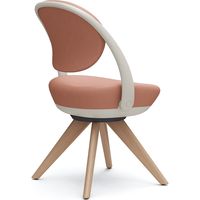 オカムラ パラベル スタンダードタイプ 木４本脚ナチュラル ライトグレージュボディ ペールピンク（ツイル） 8CBAYL FKZ7 1脚（直送品）