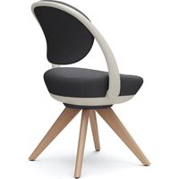 オカムラ パラベル スタンダード 木４本脚ナチュラル インターロック ライトグレージュ×ダークグレー 8CBAYL FXW0 1脚（直送品）